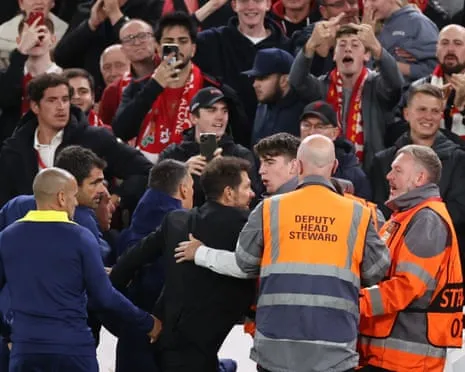 Diego Simeone, Liverpool's Home Ground and Some Shouting in the Professional Environment